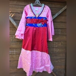 The Disney Store Classic Mulan Costume Dress Size 13  Beautiful Dress.